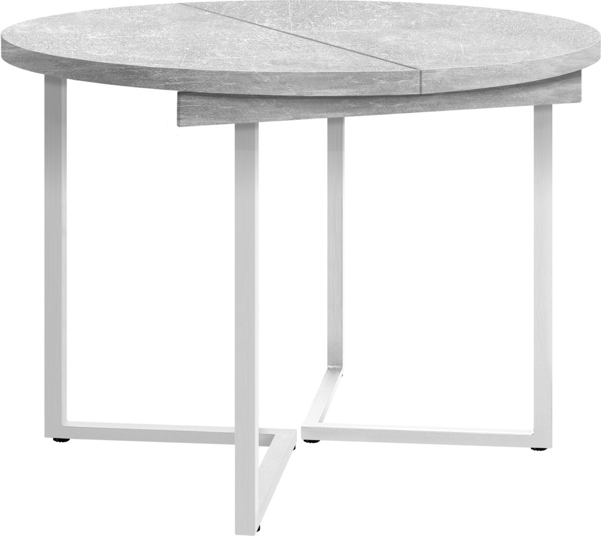 

Кухонный стол Millwood Лофт Лондон раздвижной D110-150x110x76 (бетон/металл белый)