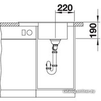 Кухонная мойка Blanco Elon 45 S (темная скала) 524815