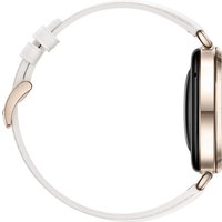 Умные часы Huawei Watch GT 6 41 мм (золотистый, с белым кожаным ремешком, международная версия) + наушники Huawei FreeBuds 6i по акции