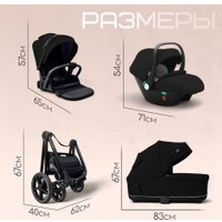 Универсальная коляска Bubago Niveta (3 в 1, черный)