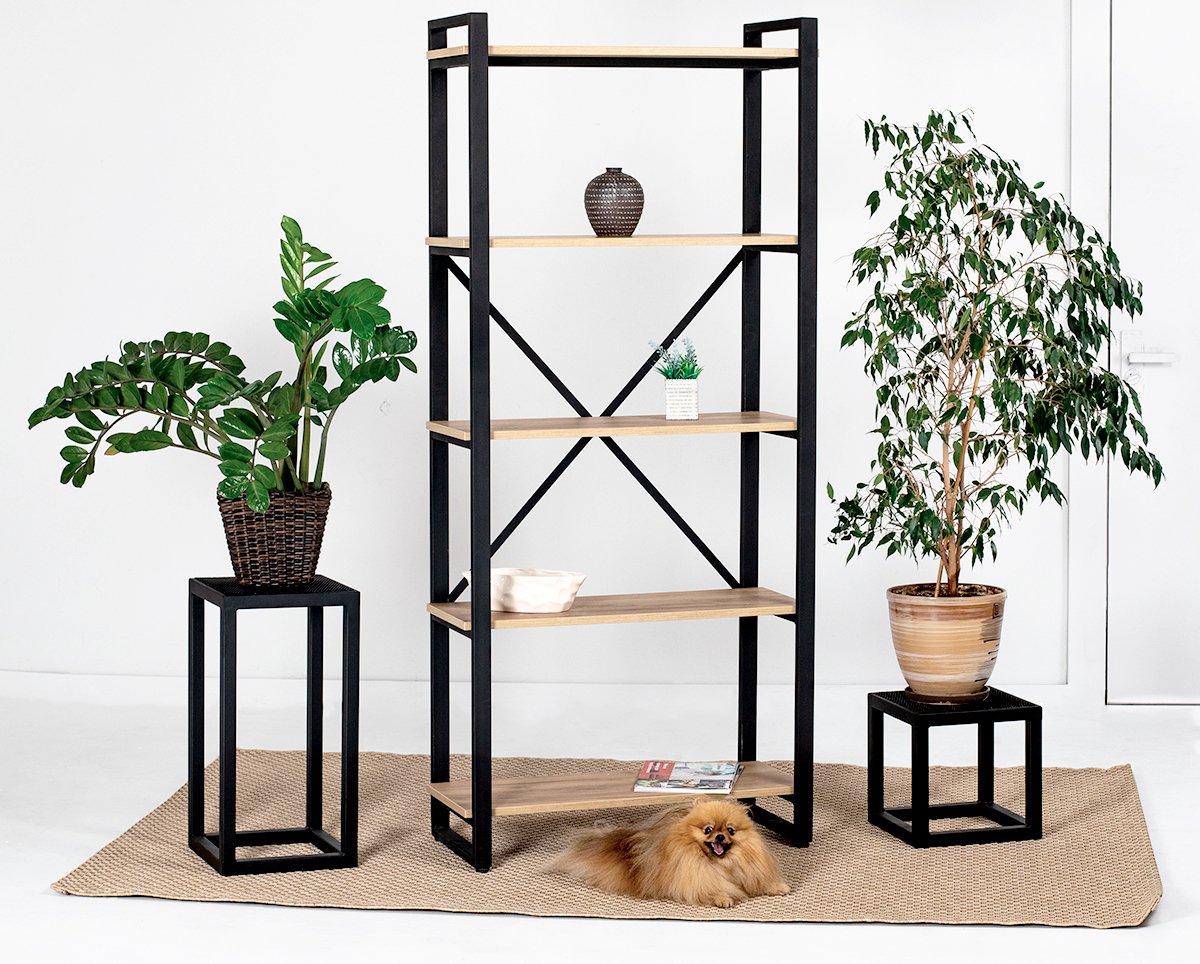 

Стеллаж Millwood Neo Loft CH-3 (дуб золотой craft/черный)