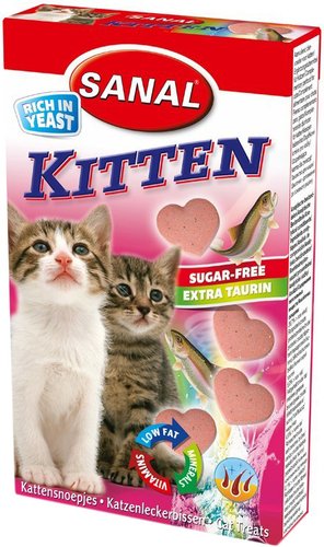 Лакомство для кошек Sanal Kitten с лососем и таурином 30 г