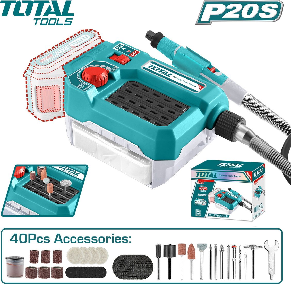 

Гравер Total TMGLI2001 (без АКБ, оснастка)