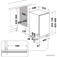 Встраиваемая посудомоечная машина Whirlpool WSIE 2B19 C