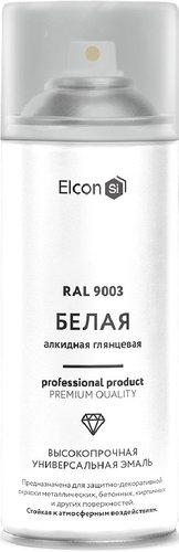 Эмаль Elcon Универсальная алкидная RAL 9003 0.52 л (глянцевый белый)