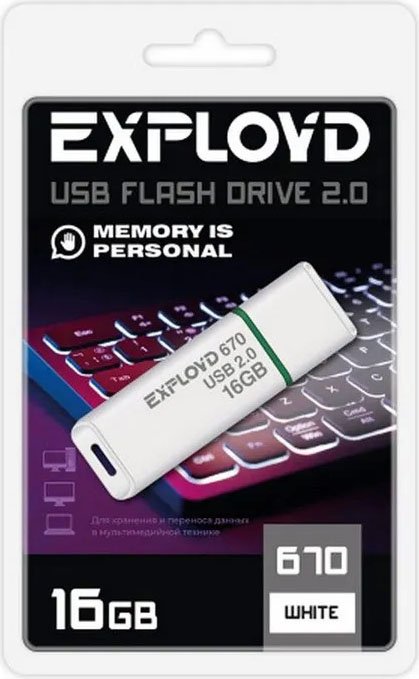 

USB Flash Exployd 670 16GB (белый)