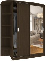 Шкаф-купе Кортекс-мебель Лагуна ШК05-01 левая консоль (венге)