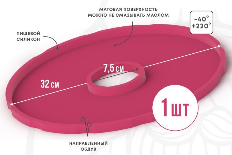 

Поддон для пастилы Сам Себе Шеф силиконовый сплошной d32