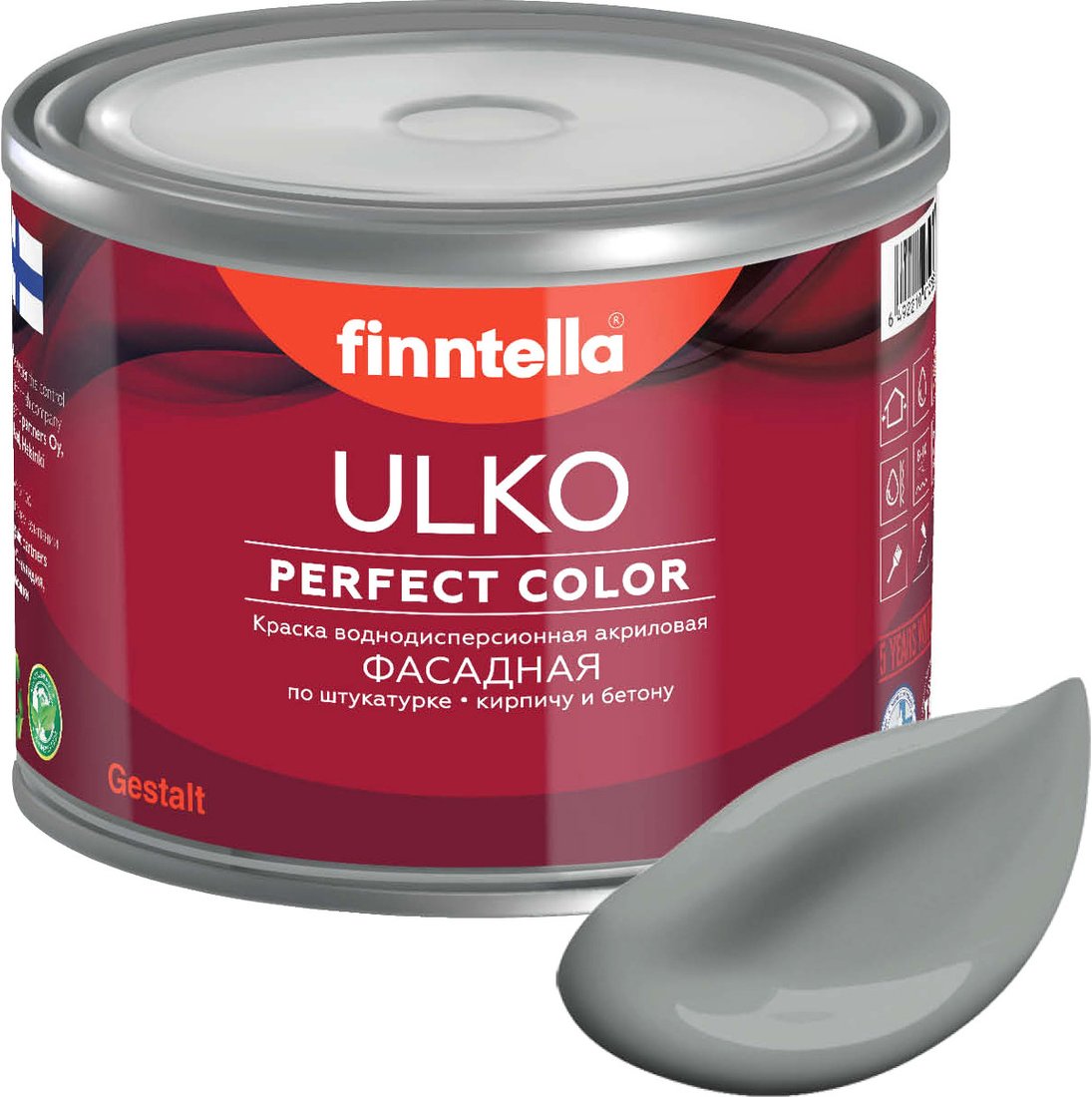 

Краска Finntella Ulko Tiina F-05-1-1-FL058 0.9 л (темно-серый)