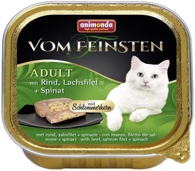 

Консервированный корм для кошек Animonda Vom Feinsten Adult с говядиной, лососем и шпинатом 0.1 кг