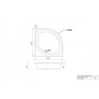 Душевой поддон Maroni Средний полукруг 90х90
