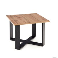 Журнальный столик Halmar Cross 67x67x55 (дуб вотан/черный)