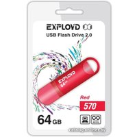 USB Flash Exployd 570 64GB (красный) [EX-64GB-570-Red]