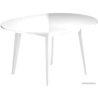 Кухонный стол Васанти плюс Партнер ПС-34 100-135x100 (белый глянец/белый)