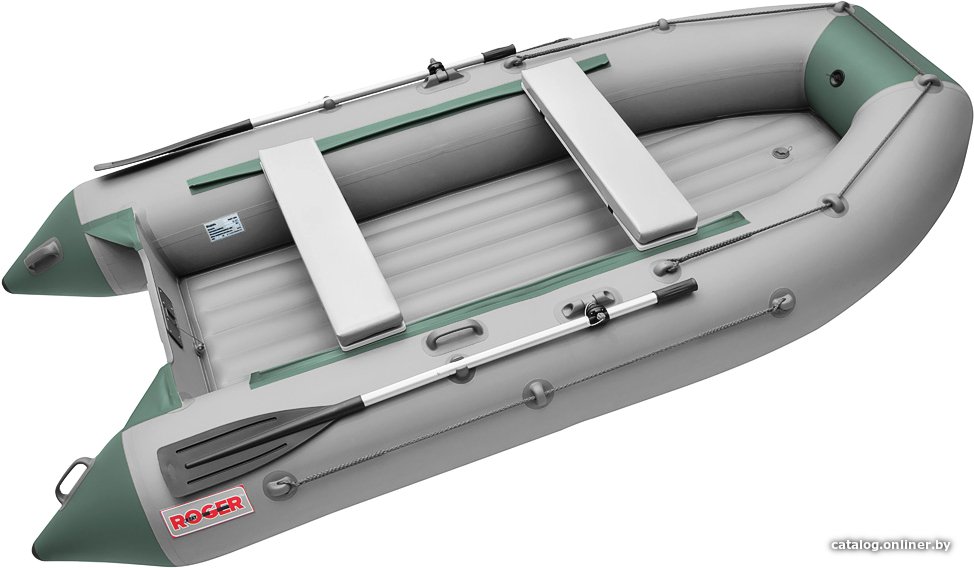 Моторная лодка Roger Boat Trofey 2900 (без киля, серый/зеленый)