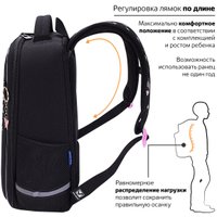 Школьный рюкзак BRAUBERG Light. Shining Heart 272029