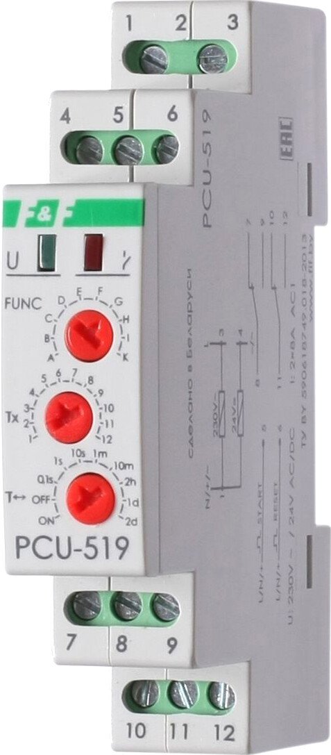 

Реле времени Евроавтоматика F&F PCU-519 EA02.001.023