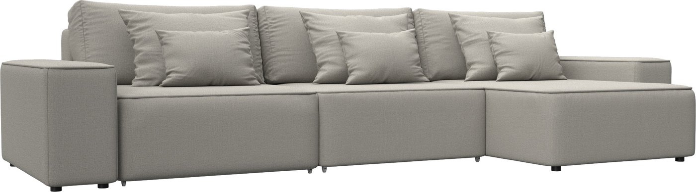 

Угловой диван Лига диванов Лига-074 универсальный 129855 (рогожка амур 02 бежевый)