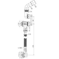 Ванна Lauter Riviera 150x150 21050150 (с ножками, лицевым экраном и сифоном 21Y32001 матовый черный)