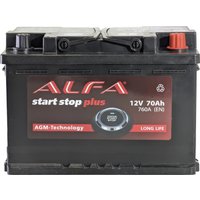 Автомобильный аккумулятор ALFA AGM R+ (70 А·ч)