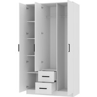 Шкаф распашной BTS Фьюжн ШК-09 3-х створчатый (белый)