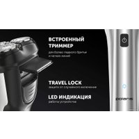 Электробритва Polaris PMR 0613RC wet&dry 4D PRO 5 blades+ (серый металлик) в Солигорске