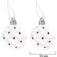 Елочная игрушка Золотая сказка Red and White Shine 592589 592589 (красный/белый)