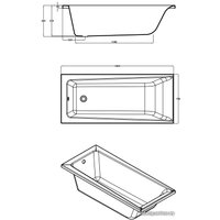 Ванна Cersanit Lorena 160x70 (с каркасом и экраном)