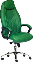 

Офисное кресло TetChair Boss Люкс экокожа (хром/зеленый)