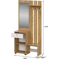 Стенка SV-Мебель Милан исп. 1 00-00108160 (дуб золотой/белый матовый)