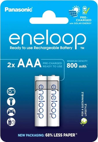 Аккумулятор Panasonic Eneloop AAA BK-4MCDE/2CP (2 шт)