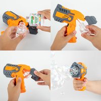 Пистолет для создания мыльных пузырей BRAUBERG Бластер с баком 665148