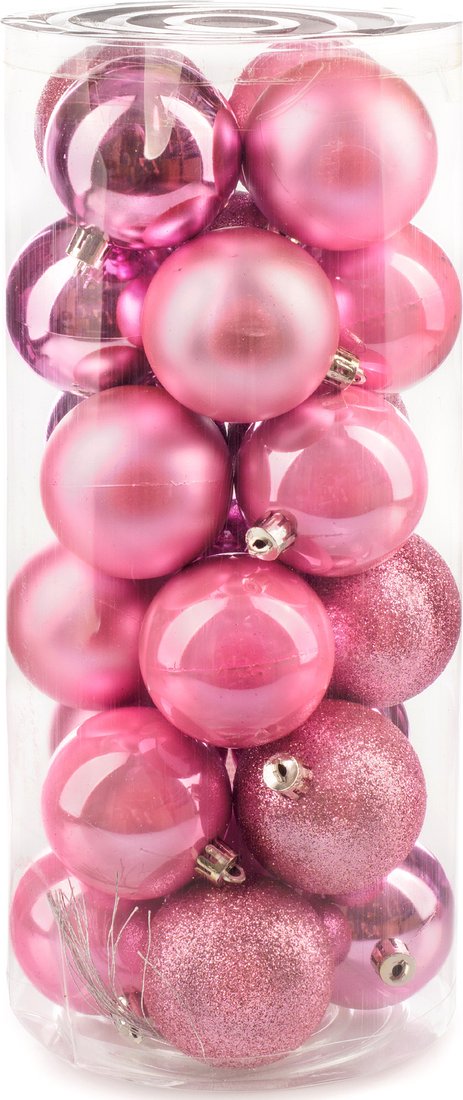 

Елочная игрушка Ausini VT25-04003-7 (розовый, 24 шт)