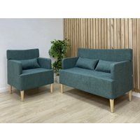 Диван Mio Tesoro Киус с подушками (микровелюр/зеленый №13)