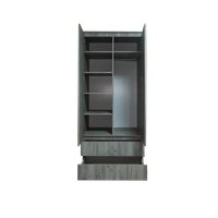 Шкаф распашной Поставымебель Для одежды 2-х дверный 90x58x210 КМС-Е-05 (дуб крафт серый)