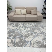 Ковер для жилой комнаты Radjab Carpet Амальфи Прямоугольник 01518B (2.4x3.4, C.Grey/L.Bule)