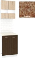 

Готовая кухня Кортекс-мебель Корнелия Экстра 60рс2д (дуб сонома/венге/мадрид)