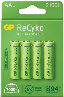 

Аккумулятор GP ReCyko AA 2100mAh 4 шт.