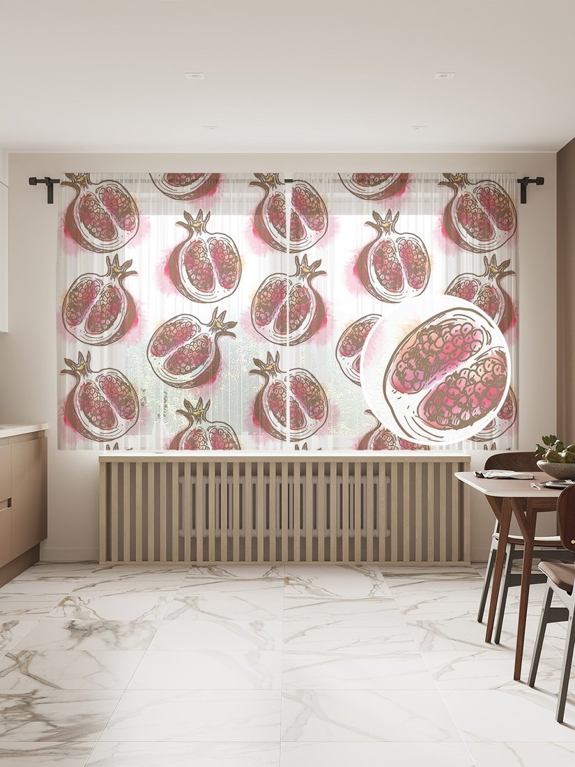 

Комплект штор JoyArty Гранатовый рай 1.45x1.8 м tul_47772_145x180 (2 шт)