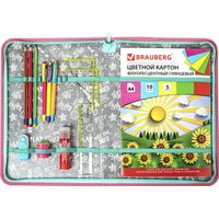 Папка-портфель BRAUBERG Unicorn 271447 с органайзером (розовый)