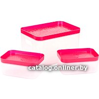 Набор коробок для хранения Berossi Good mix АС 25954000 (красный)