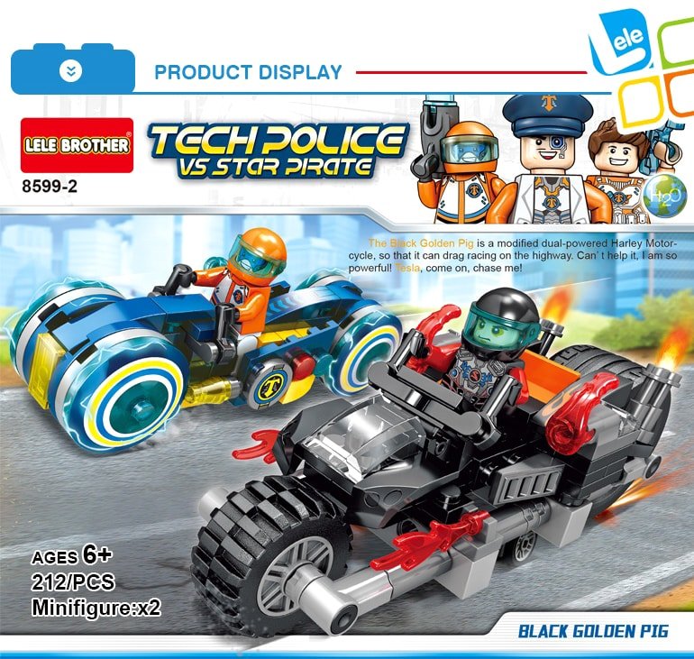 

Конструктор Lele Brother 8599-2 Tech police vs Star pirate