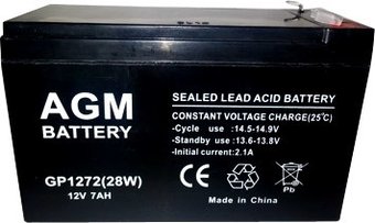 Аккумулятор для ИБП AGM Battery GP 1272 F2 (12В/7 А·ч)