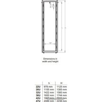 Шкаф телекоммуникационный Lande DYNAmic Basic LN-DB42U6080-BL-F 19" 42U