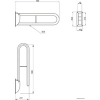 Держатель для полотенца Deante Vital NIV 041D (полированная сталь)