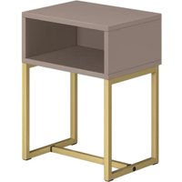 Тумба MONOFIX С металлическими опорами (капучино/золото)