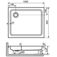 Душевой поддон RGW Style 100x90