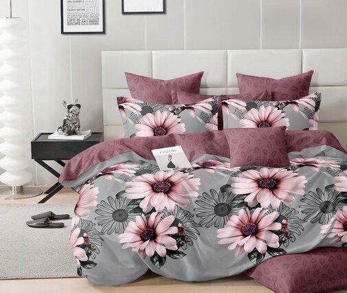 

Евро комплект постельного белья Реноме Евро Оливковая коллекция. Простыня на резинке УУ 7151 (поплин)