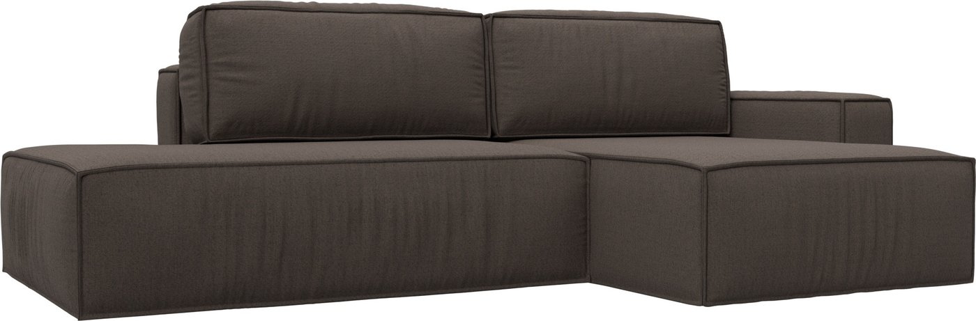 

Угловой диван Лига диванов Прага модерн правый 124850 (рогожка амур коричневый)