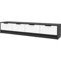 Тумба Интерлиния ТВ Концепт КТ-ТВ4-35 Техно (антрацит/белый)